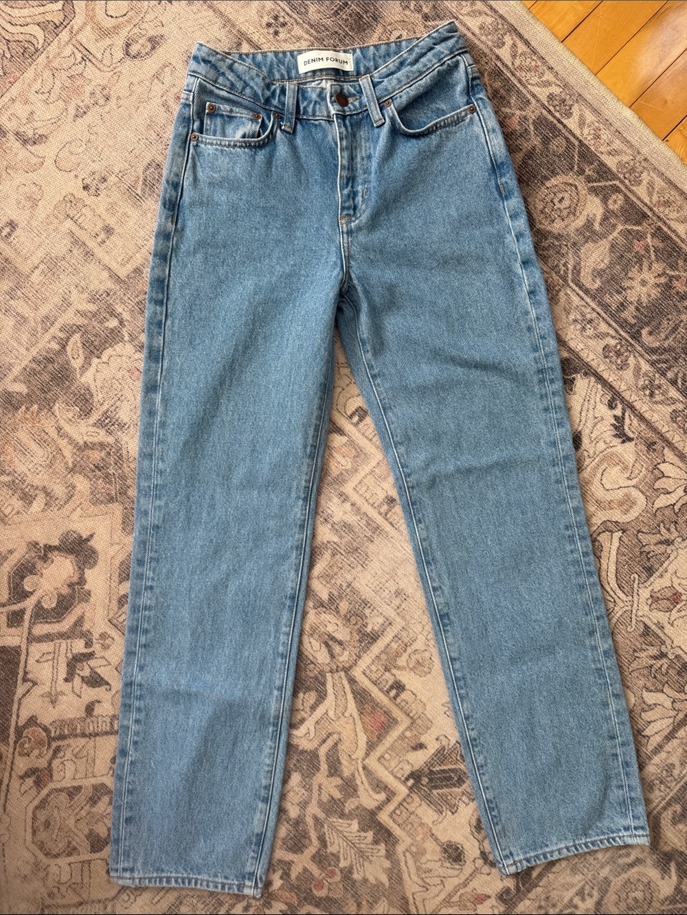 Denim Forum Sadie Relaxed Mid-rise Straight Jean